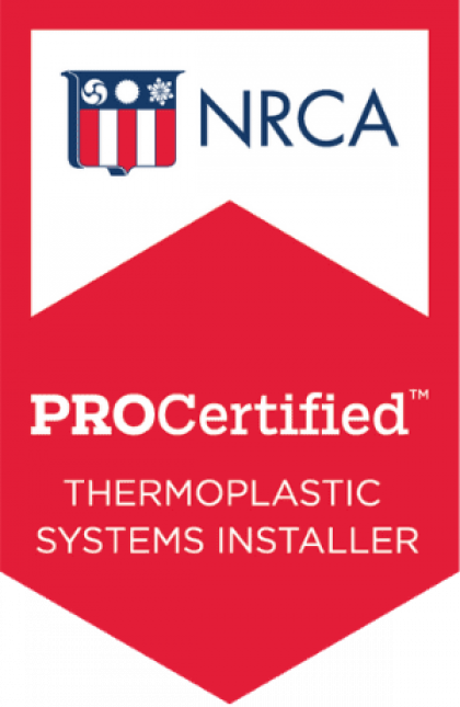 NRCA’s “PROCertified Thermoplastic Systems Installer” logo